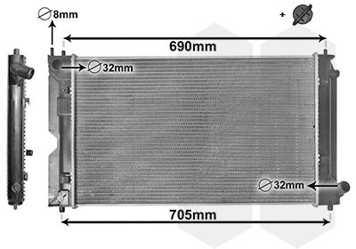 VAN WEZEL radiatorius, variklio aušinimas 53002403